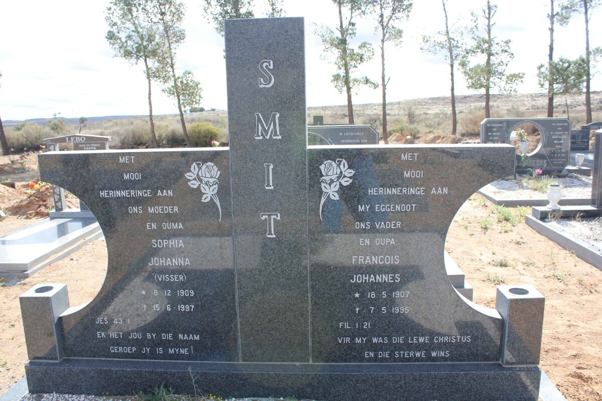 SMIT Francois Johannes 1907-1995 &amp; Sophia Johanna VISSER 1909-1997