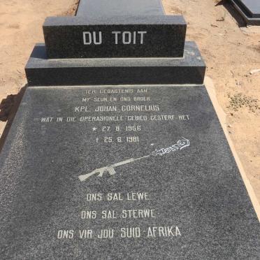 TOIT Johan Cornelius, du 1956-1981