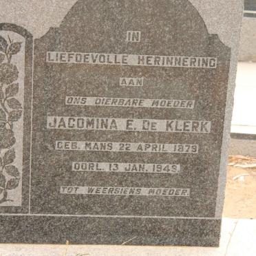 VERMEULEN Jacomina E. De Klerk 1879-1949
