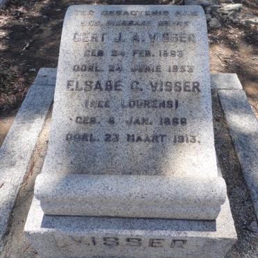 VISSER Gert J.A. 1863-1953 &amp; Elsabe C. LOURENS 1866-1913