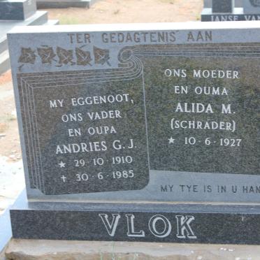 VLOK Andries G.J. 1910-1985 &amp; Alida M. SCHRADER 1927-