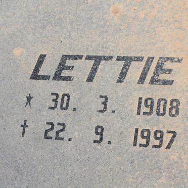 VORSTER Jack 1906-1997 &amp; Lettie 1908-1997