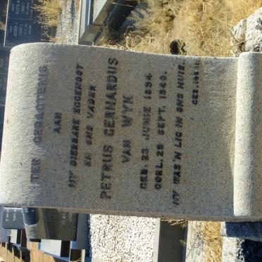 WYK Petrus Gerhardus, van 1894-1940