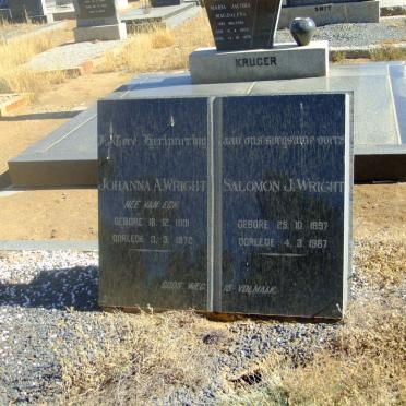 WRIGHT Salomon 1897-1967 &amp; Johanna A. VAN ECK 1901-1972