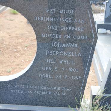 WALTERS Johanna Petronella nee WHITE 1905-1998