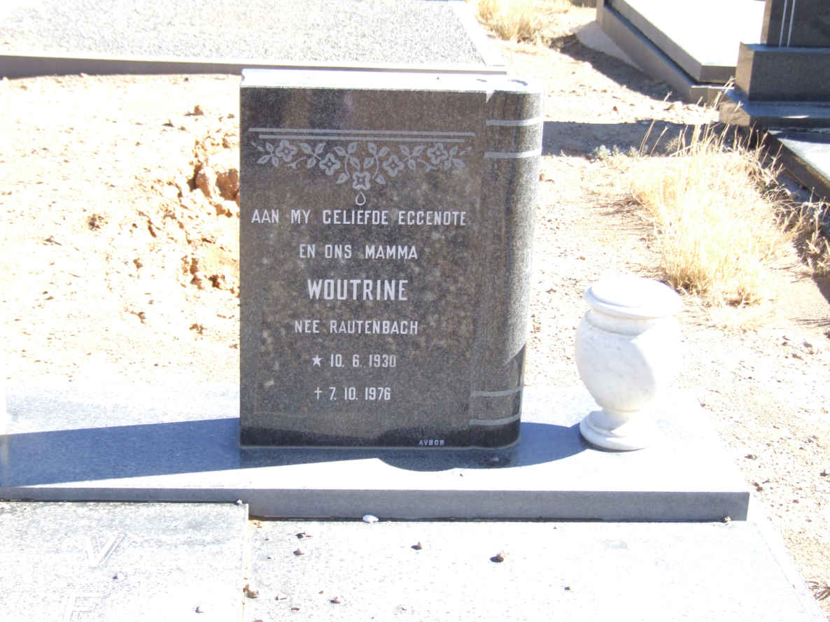 ? Woutrine nee RAUTENBACH 1930-1976