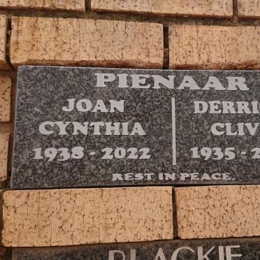 PIENAAR Derrick Clive 1935-2022 &amp; Joan Cynthia 1938-2022