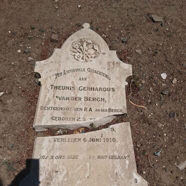 BERGH Theunis Gerhardus, van der 1859-1910