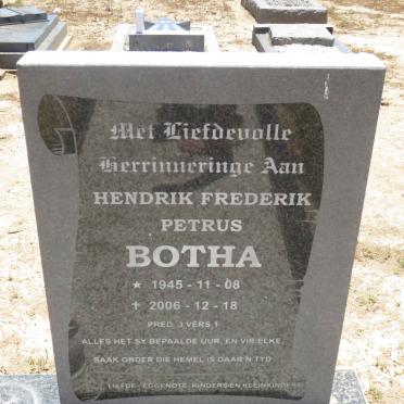 BOTHA Hendrik Frederik Petrus 1945-2006