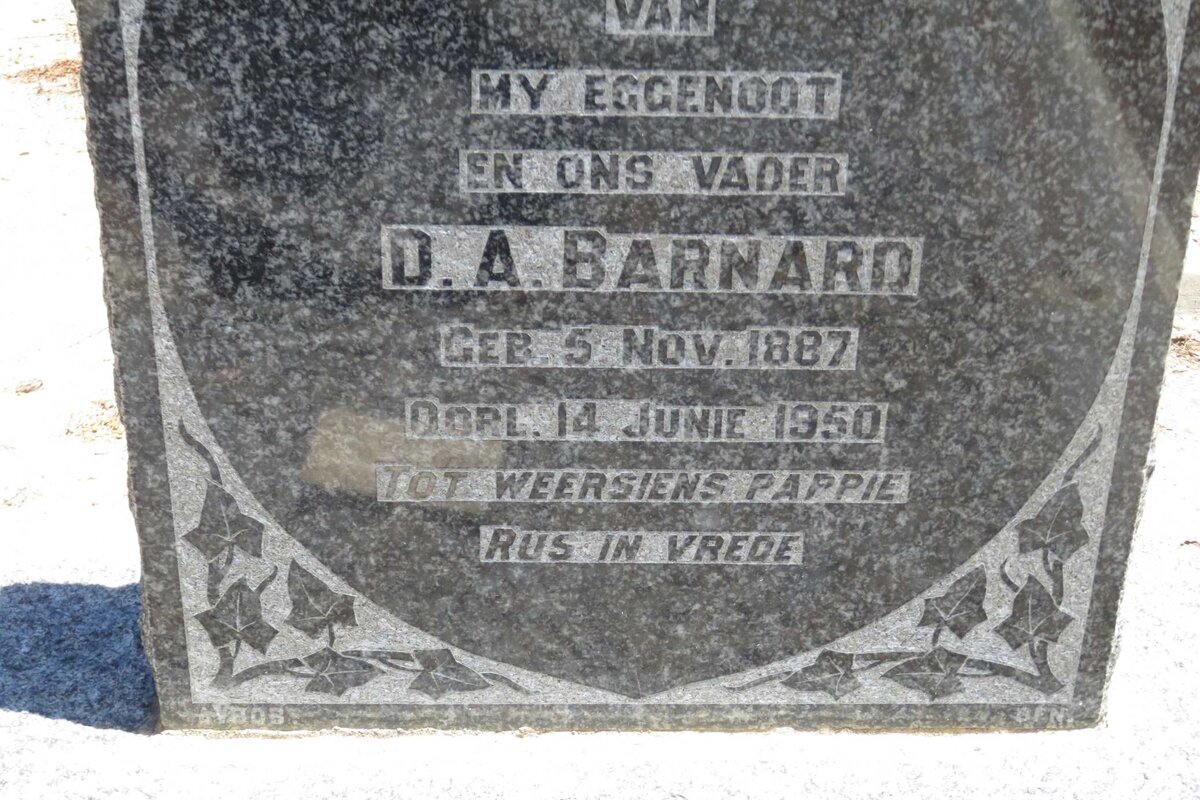 BARNARD D.A. 1887-1950