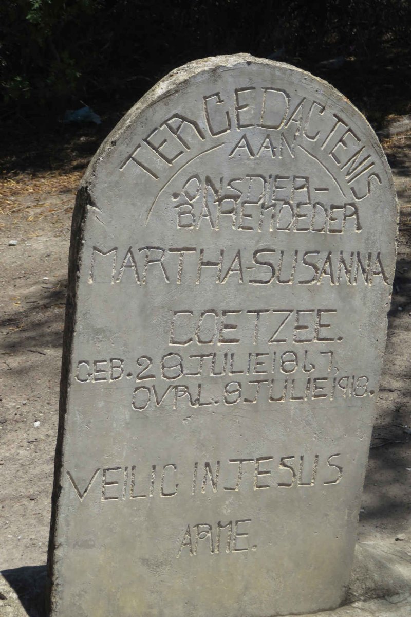 COETZEE Martha Susanna 1867-1918