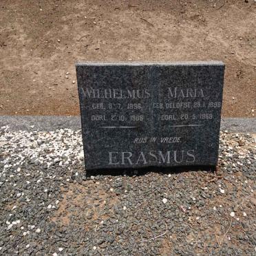 ERASMUS Wilhelmus 1896-1966 &amp; Maria OELOFSE 1896-1968