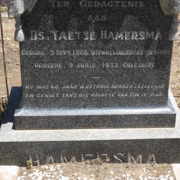 HAMERSMA Taetse 1865-1932