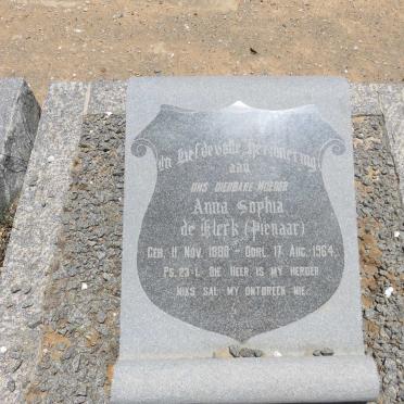 KLERK Anna Sophia, de nee PIENAAR 1880-1964