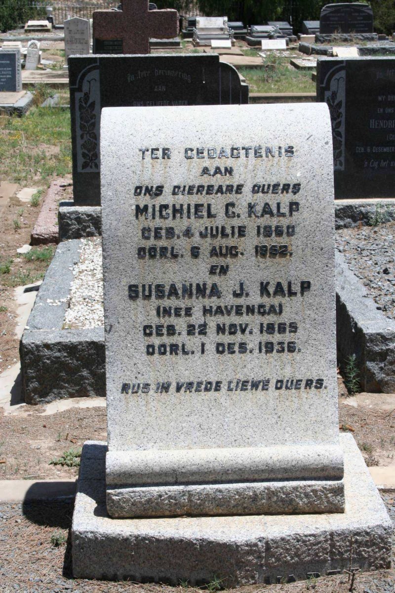 KALP Michiel G. 1860-1962 &amp; Susanna J. HAVENGA 1865-1936