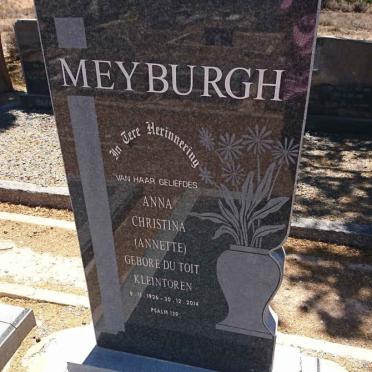 MEYBURGH Anna Christina nee DU TOIT 1926-2014