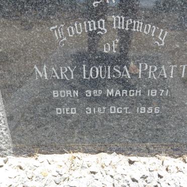 PRATT Mary Louisa 1871-1956