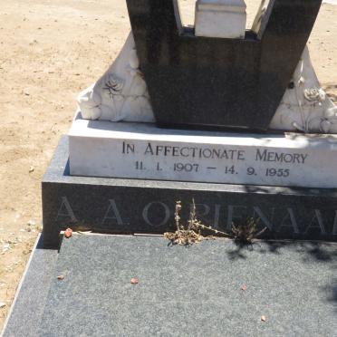 PIENAAR A.A.O. 1907-1955