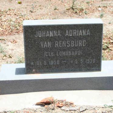 RENSBURG Johanna Adriana, van nee LOMBAARD 1858-1936
