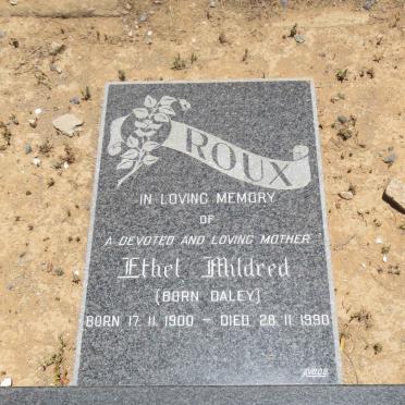 ROUX Ethel Mildred nee DALEY 1900-1990