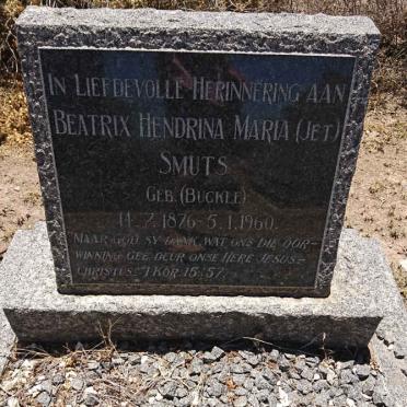 SMUTS Beatrix Hendrina Maria nee BUCKLE 1876-1960