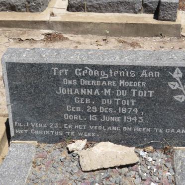 TOIT Johanna M., du nee DU TOIT 1874-1943