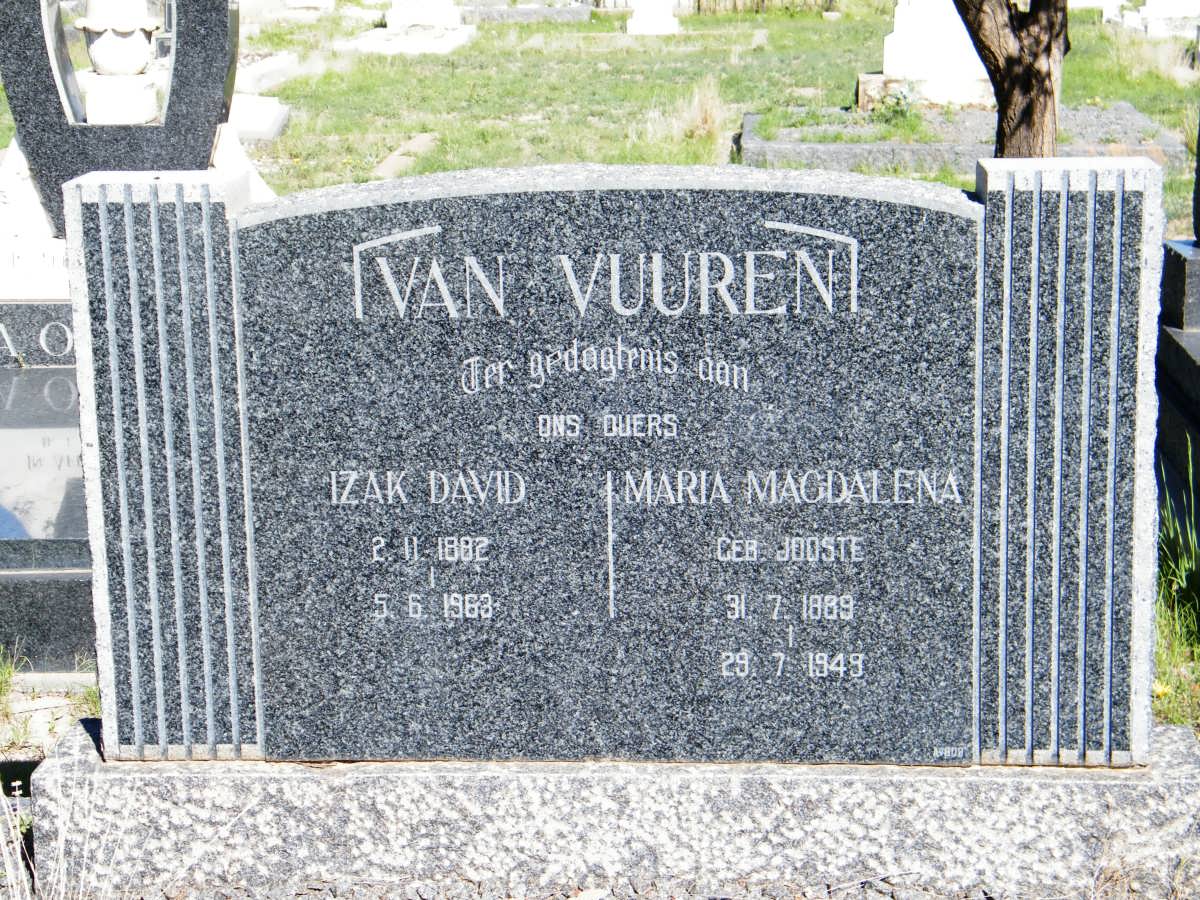 VUUREN Izak David, van 1882-1963 &amp; Maria Magdalena JOOSTE 1889-1949