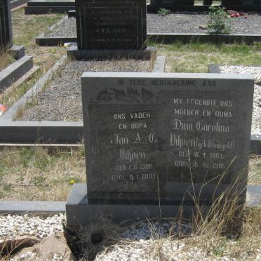 VILJOEN Jan A. C. 1908-2003 &amp; Dina Carolina KLEINGELD 1903-1985