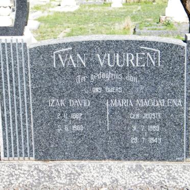 VUUREN Izak David, van 1882-1963 &amp; Maria Magdalena JOOSTE 1889-1949