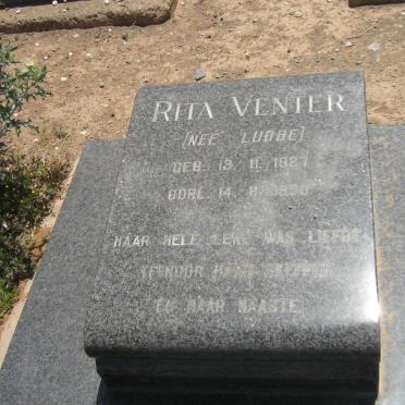 VENTER Rita nee LUBBE 1927-1990