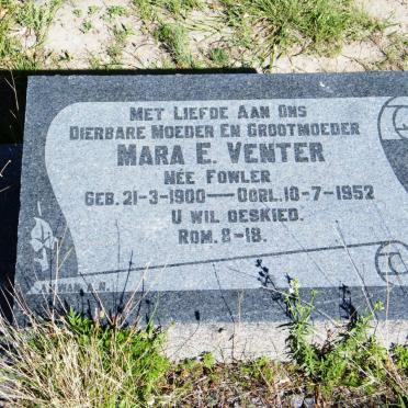 VENTER Mara E. nee FOWLER 1900-1952