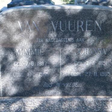 VUUREN Mimmie, van 1887-1965 :: VAN VUUREN Johanna 1891-1965