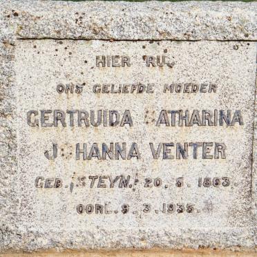 VENTER Gertruida Catharina Johanna nee STEYN 1863-1935