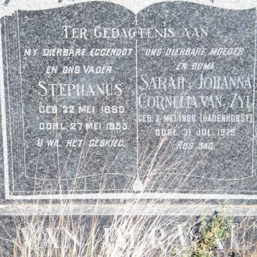 WALT Stephanus, van der 1880-1955 &amp; VAN ZYL Sarah Johanna Cornelia voorheen VAN DER WALT nee BADENHORST 1886-1979