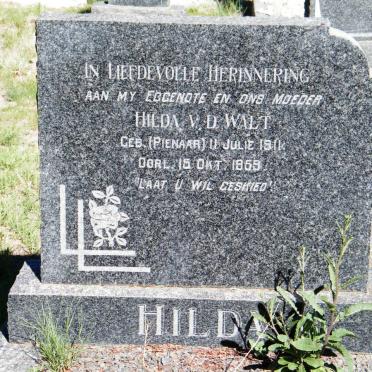 WALT Hilda, v.d. nee PIENAAR 1911-1959