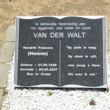 WALT Hendrik Francois, van der 1928-2007