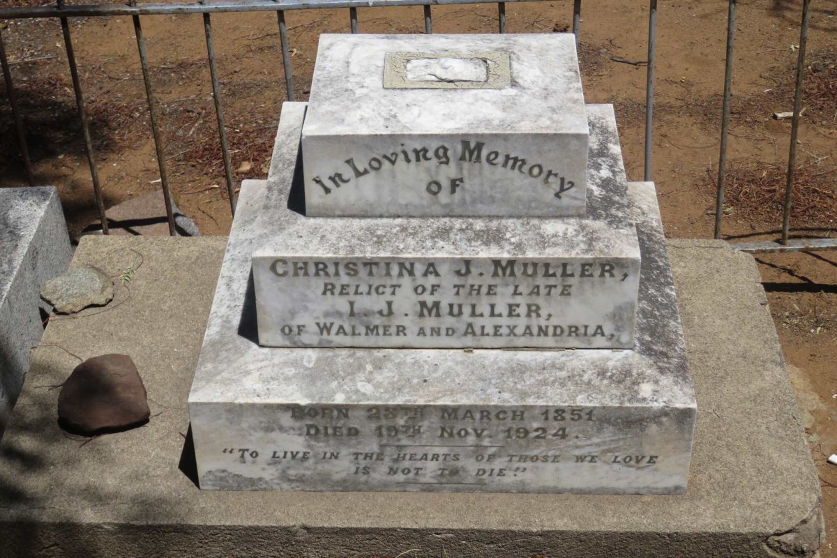 MULLER Christina J. 1851-1924