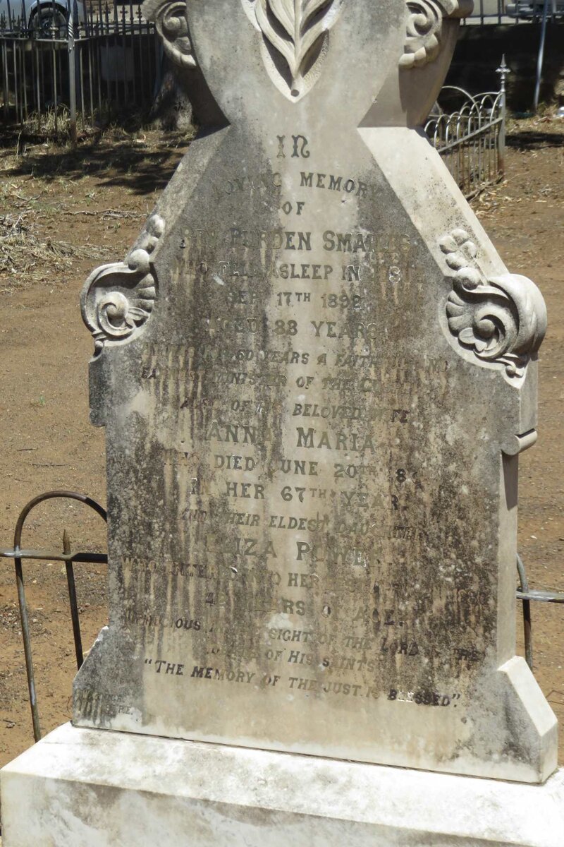 SMAILES Purden -1892 &amp; Anna Maria -1874 :: POWER Eliza -1880