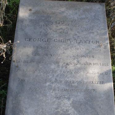 PAXTON George Giddy -1871