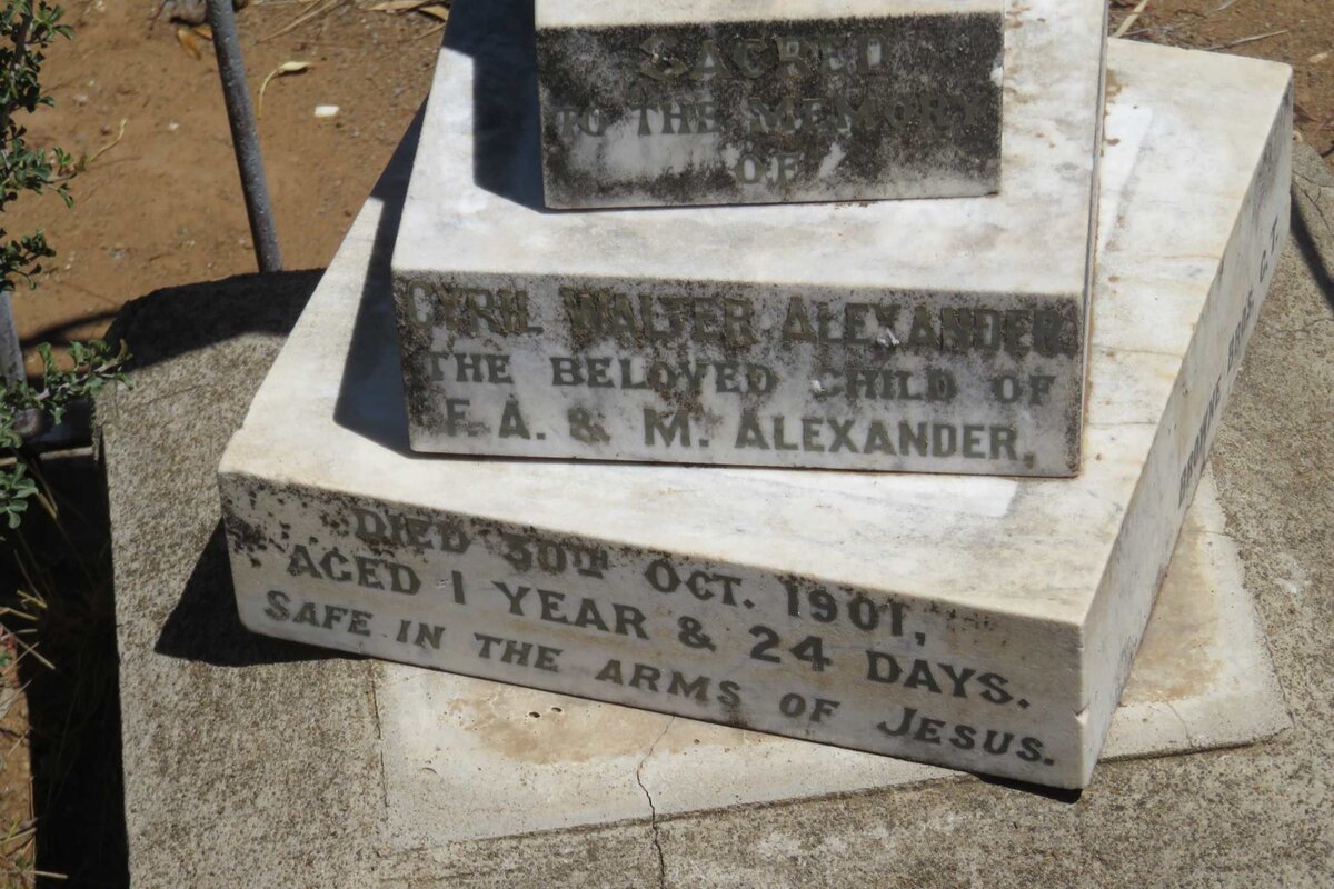 ALEXANDER Cyril Walter -1901