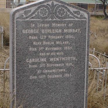 MURRAY George Burleigh 1806-1895 &amp; Caroline WENTWORTH 1821-1893