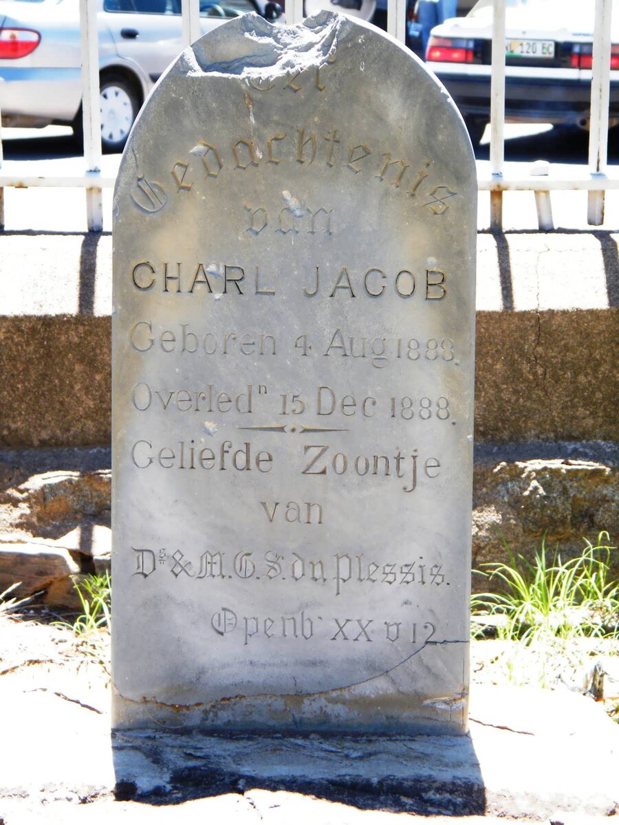 PLESSIS Charl Jacob, du 1888-1888