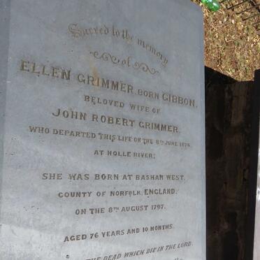 GRIMMER Ellen nee GIBBON 1797-1874