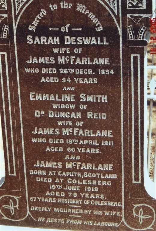 McFARLANE :: DESWALL :: SMITH :: REID