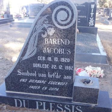 PLESSIS Barend Jacobus, du 1920-1982