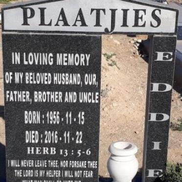PLAATJIES Eddie 1956-2016