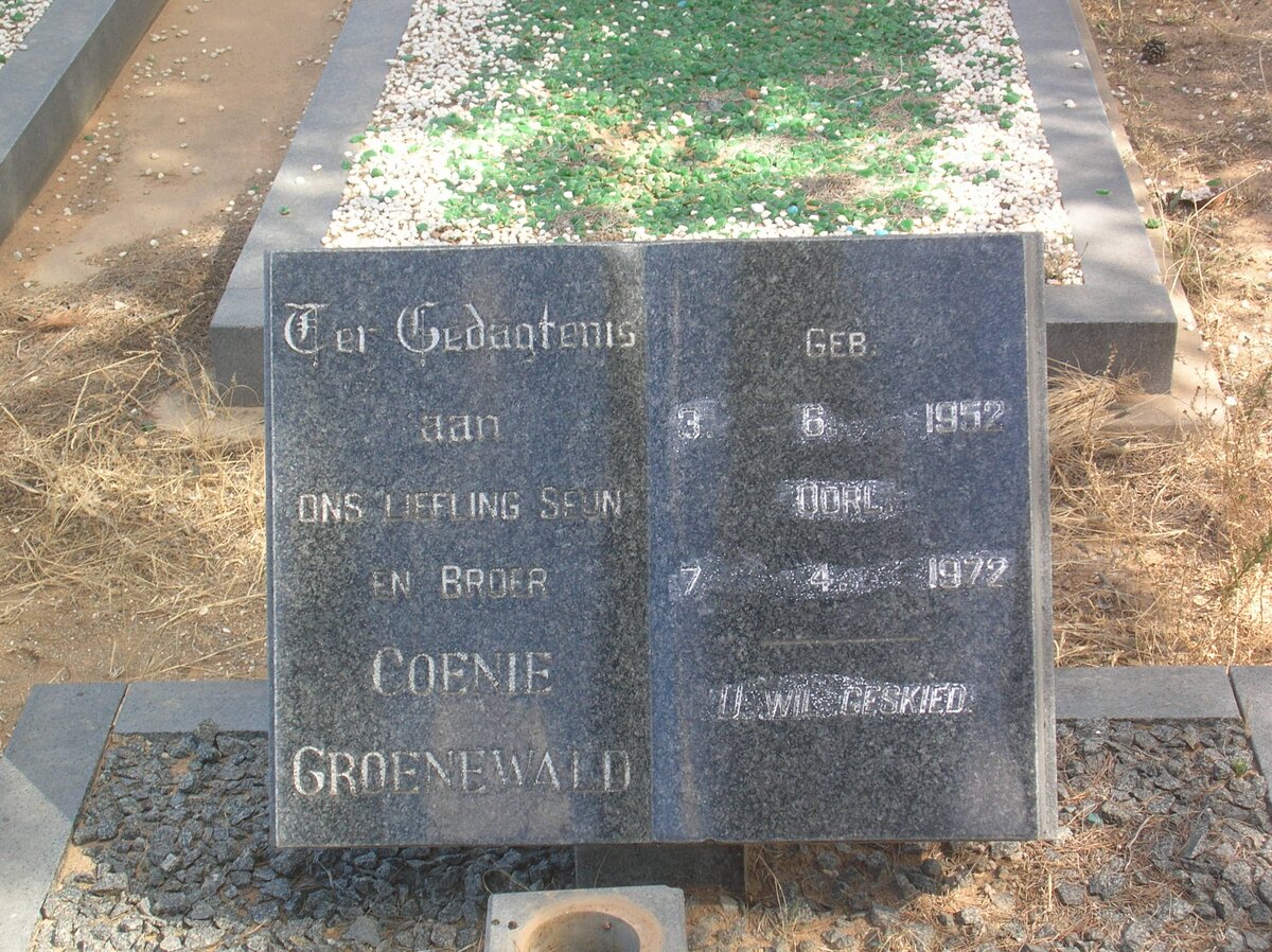 GROENEWALD Coenie 1952-1972