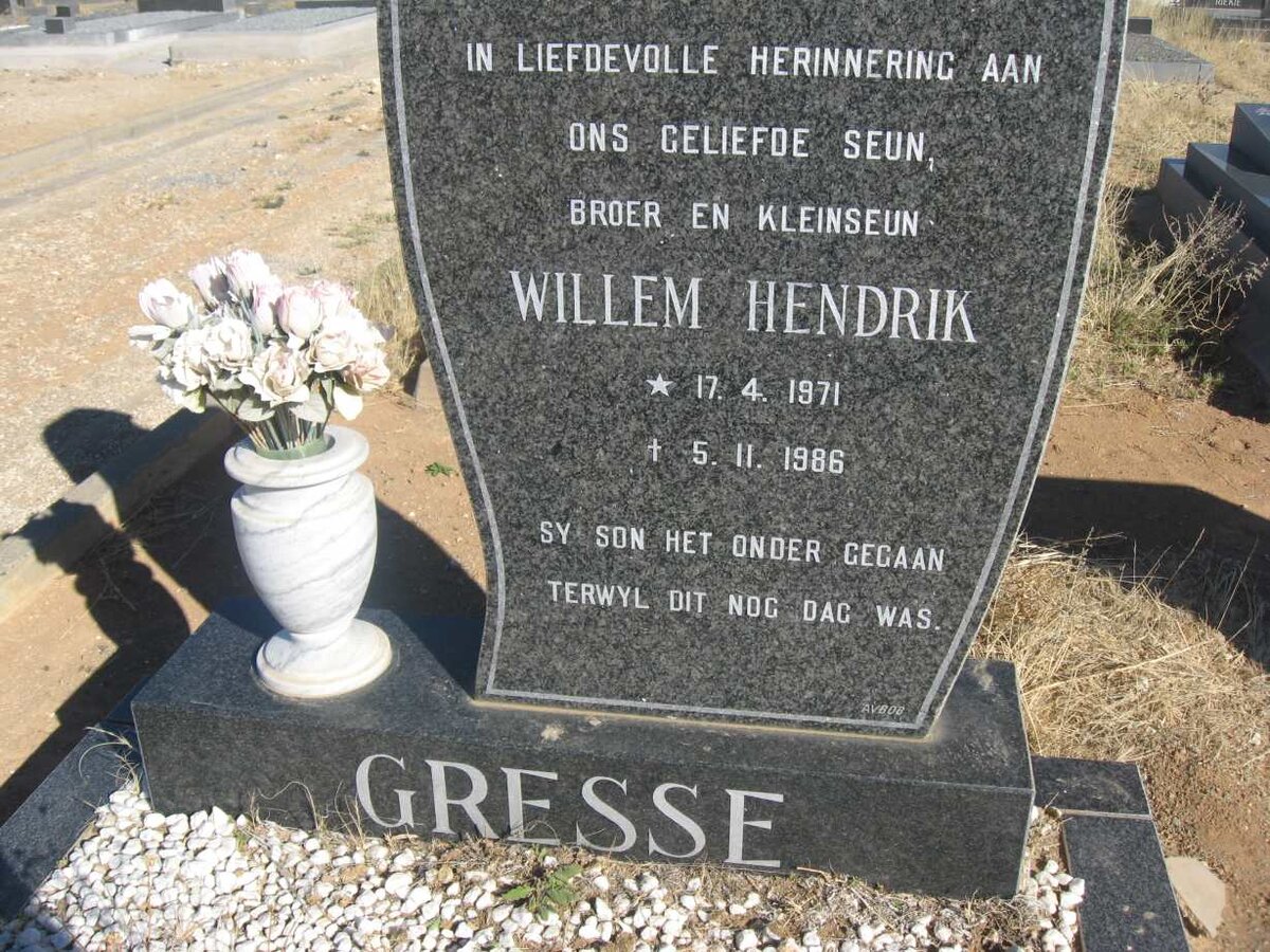 GRESSE Willem Hendrik 1971-1986