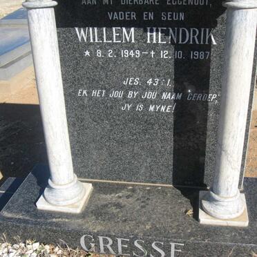 GRESSE Willem Hendrik 1949-1987
