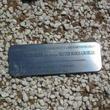 GROBLER Hester Maria 1963-2003 :: GROBLER Martin 1992-2017 